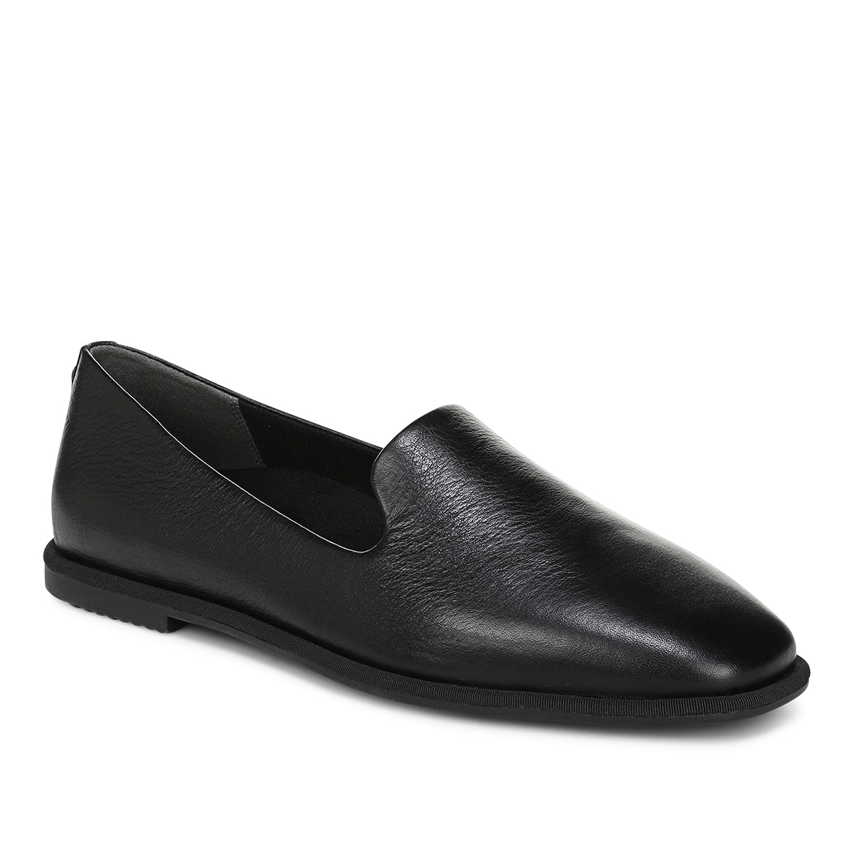 BLACK TUMBLED LEATHER