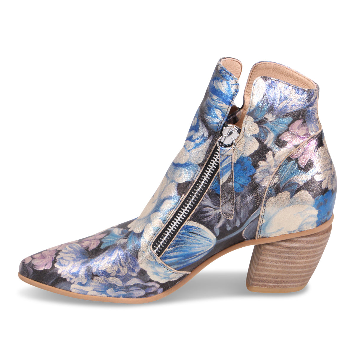 BLUE METAL FLORAL | Left