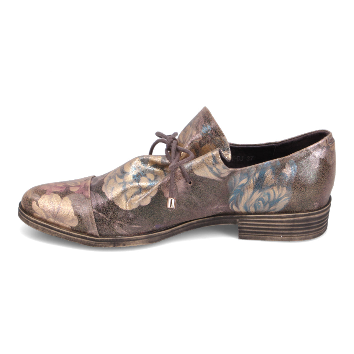 BLUE METAL FLORAL | Left