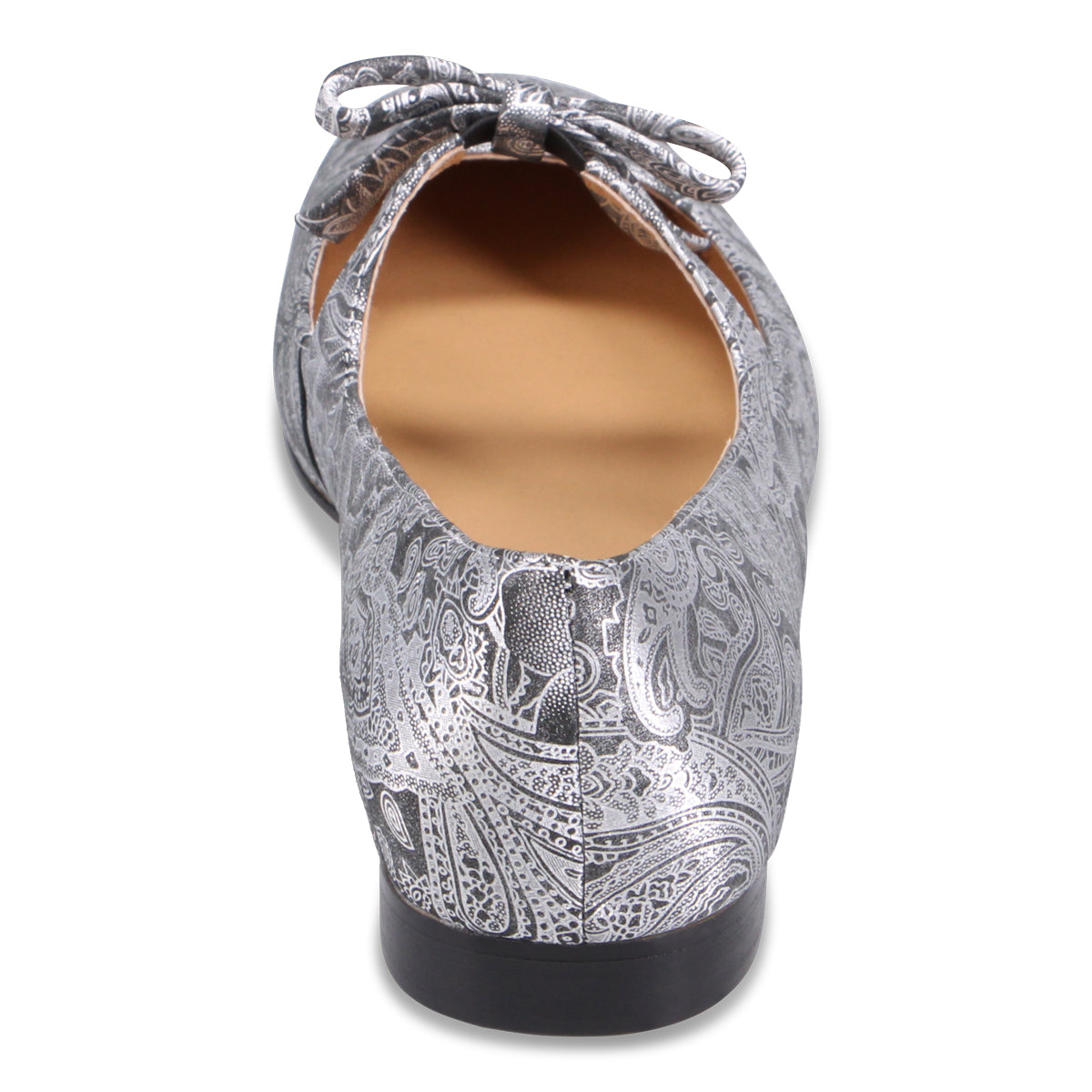 BLACK SILVER PRINT LEATHER | Rear