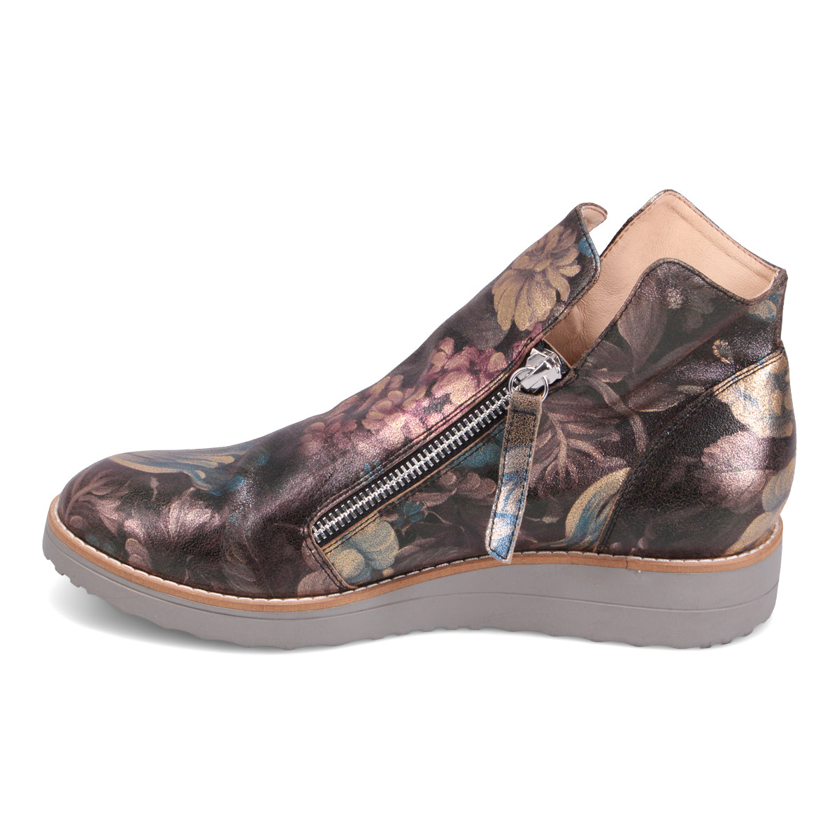 BLUE FLORAL LEATHER | Left