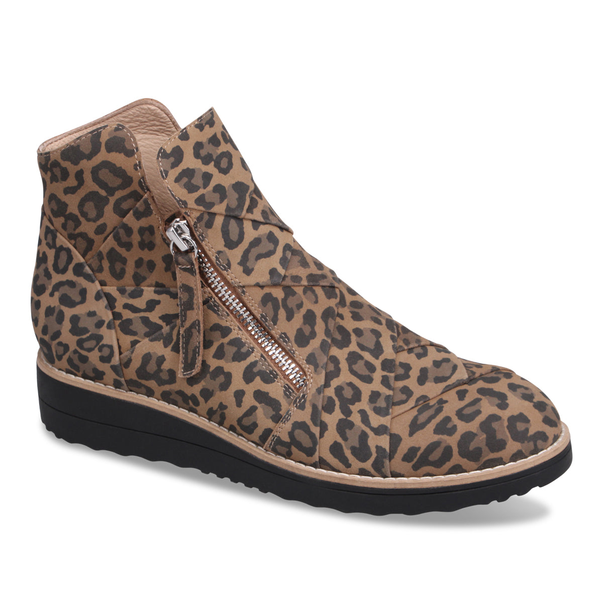 CAMEL LEOPARD SUEDE