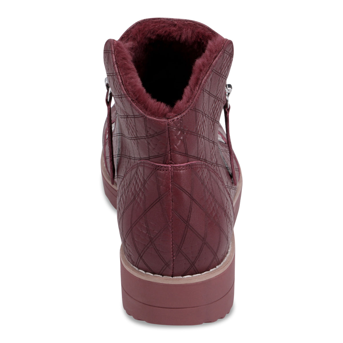 BURGUNDY CHECK EMBOSSED | Rear