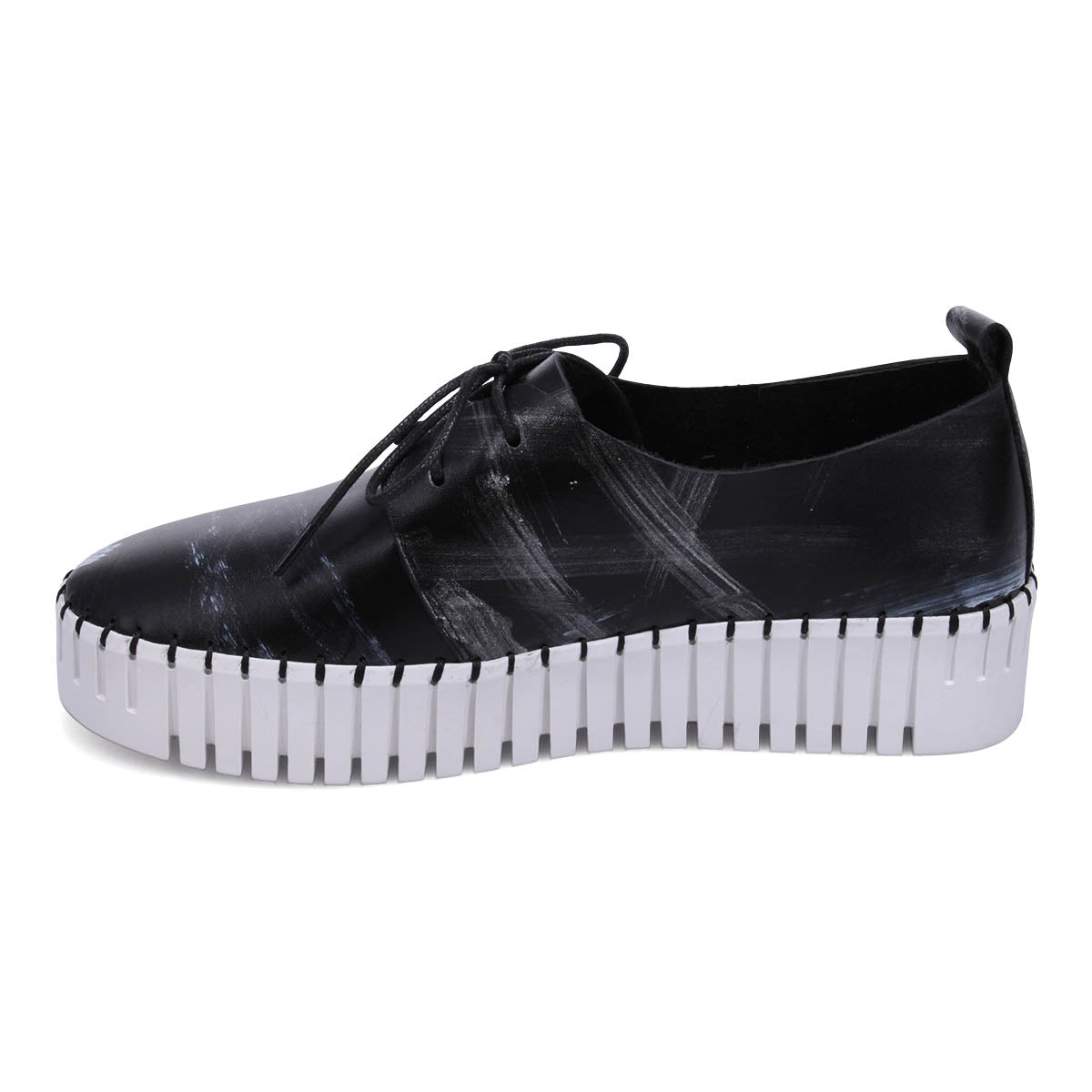 BLACK/WHITE LEATHER | Left