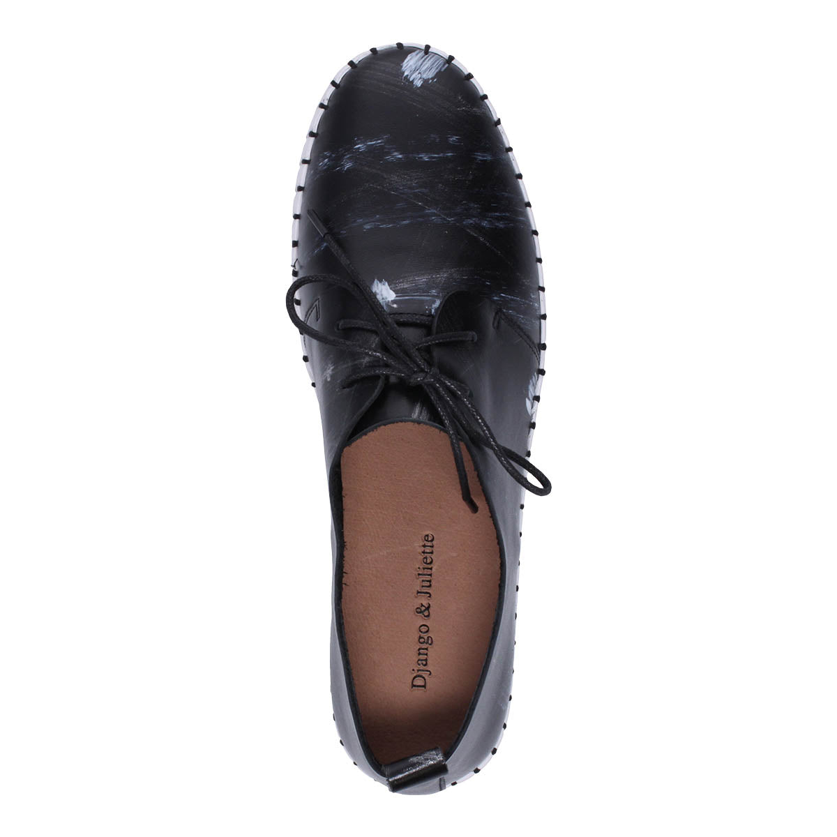 BLACK/WHITE LEATHER | Top