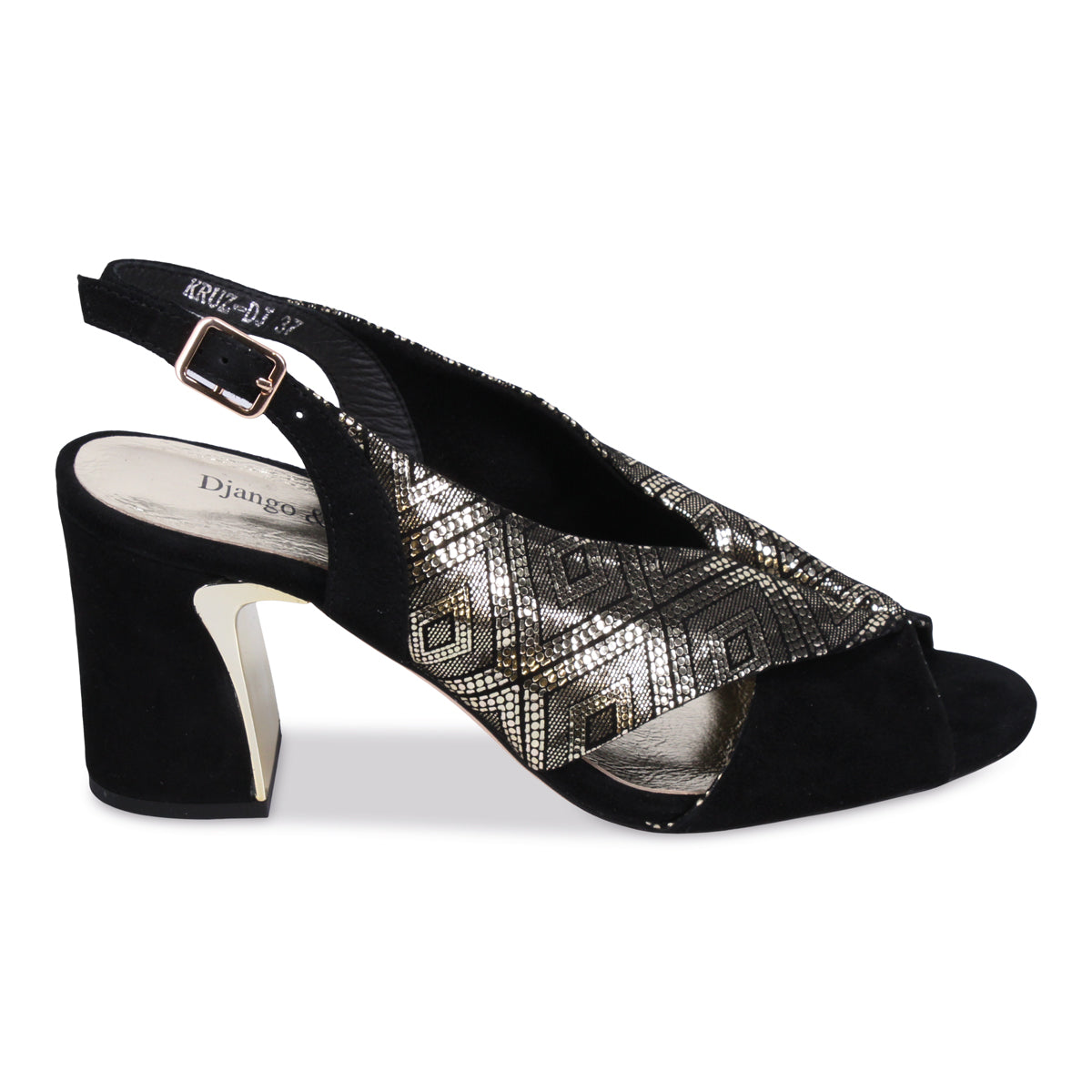 BLACK/GOLD SUEDE | Right