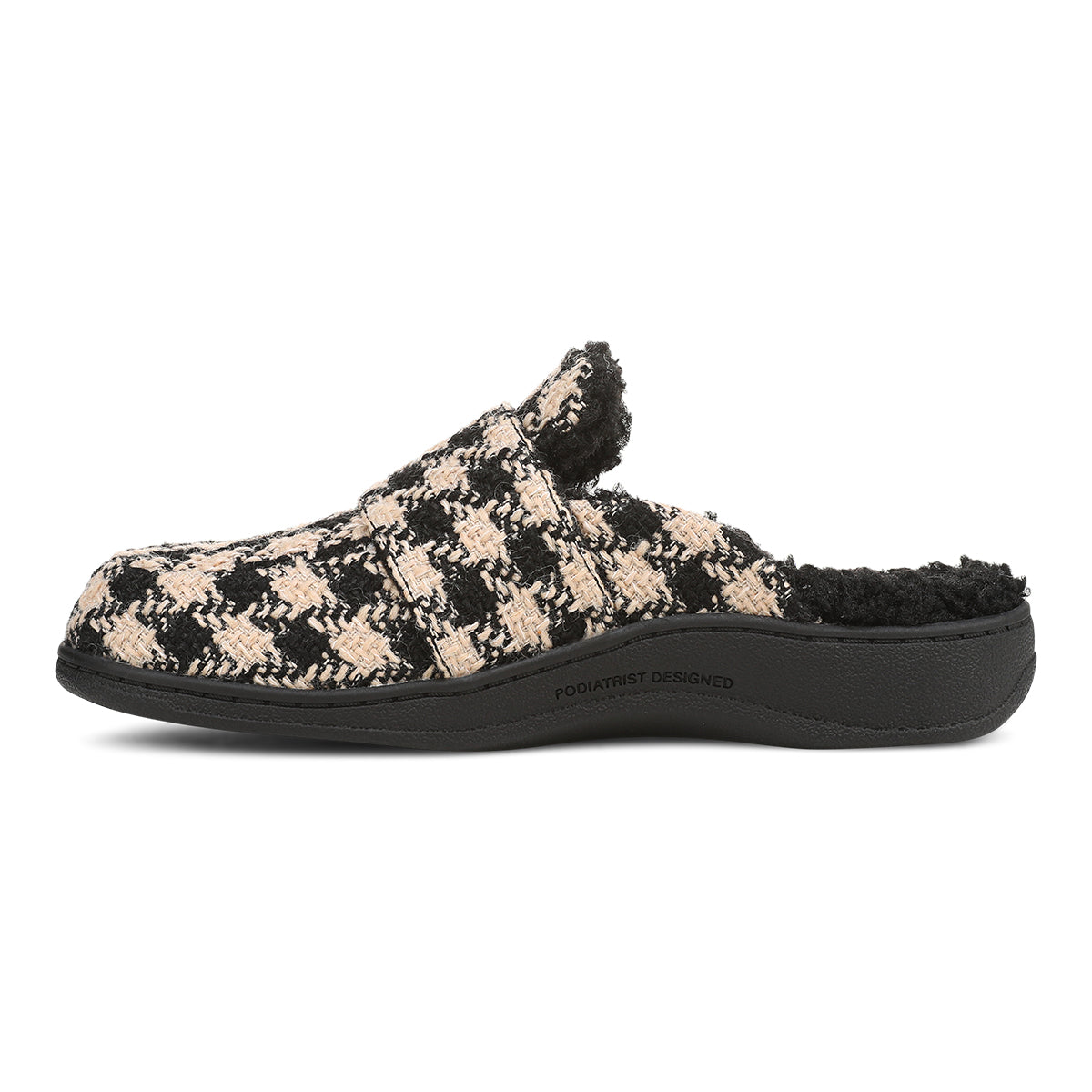 BLACK CREAM HOUNDSTOOTH | Left