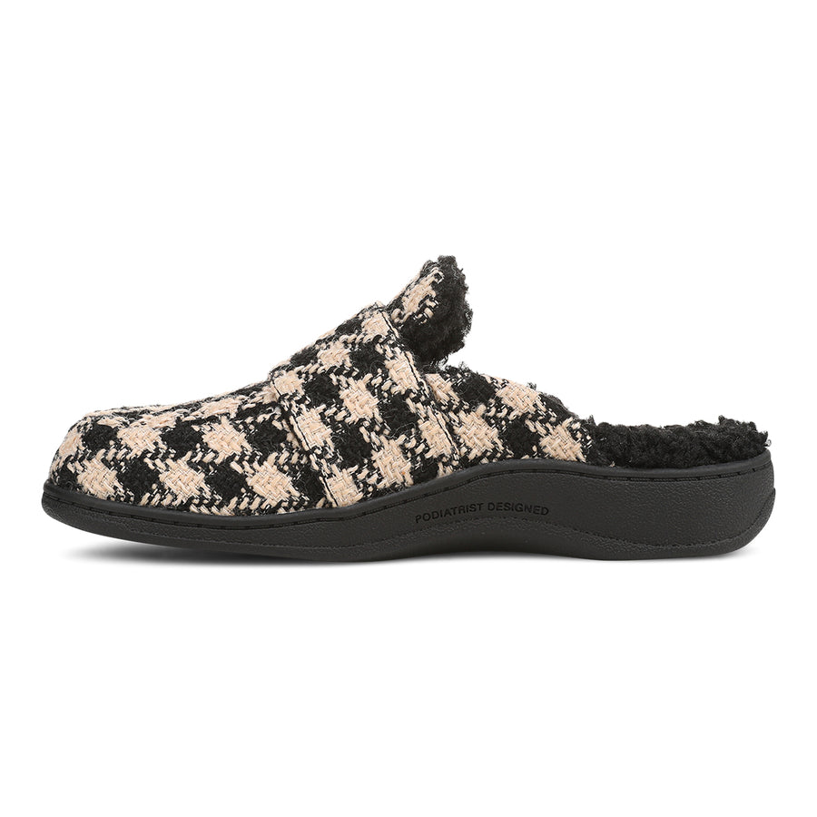 BLACK CREAM HOUNDSTOOTH | Left