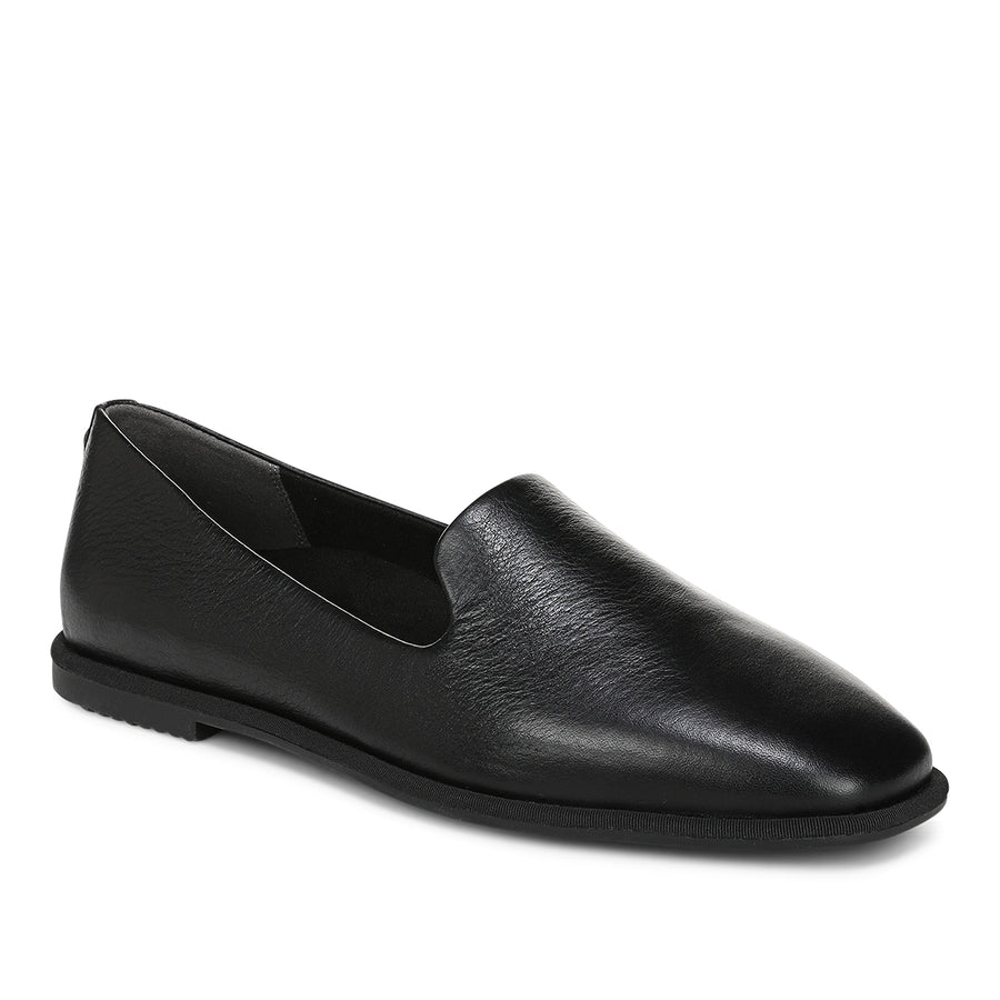 BLACK TUMBLED LEATHER