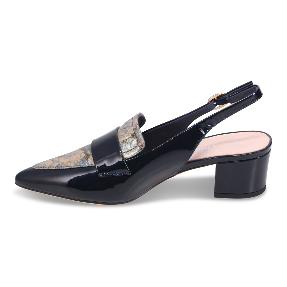 BLUE METAL FLORAL | Left