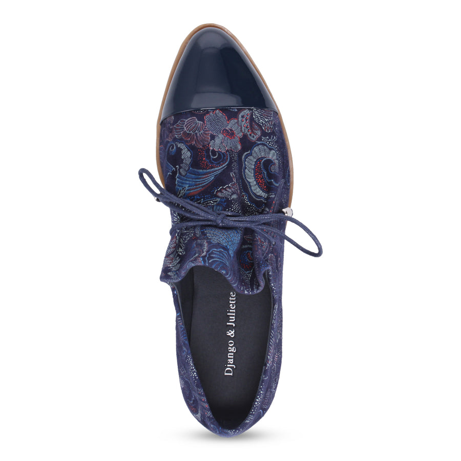 NAVY REGAL PRINT | Top