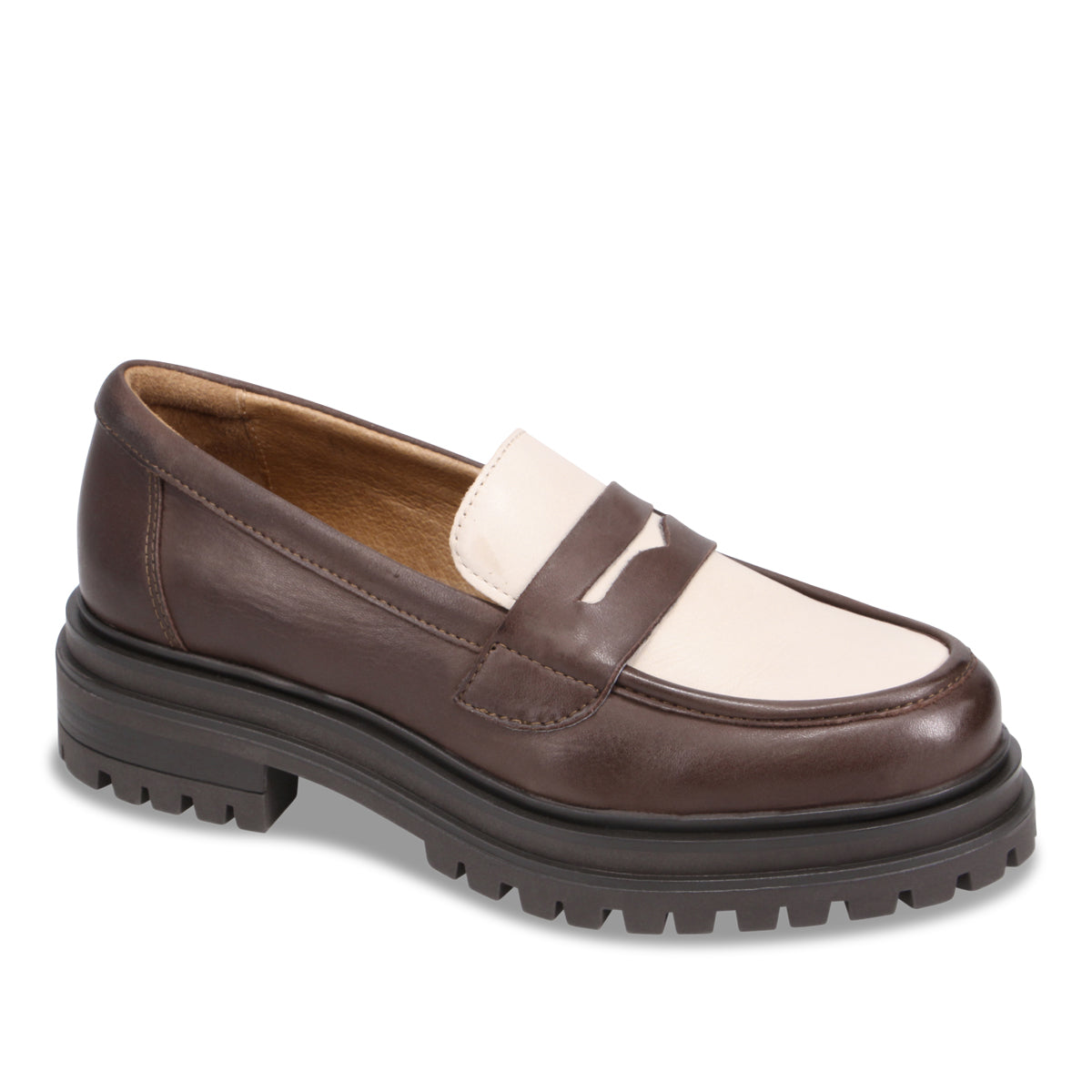 BROWN/CREAM