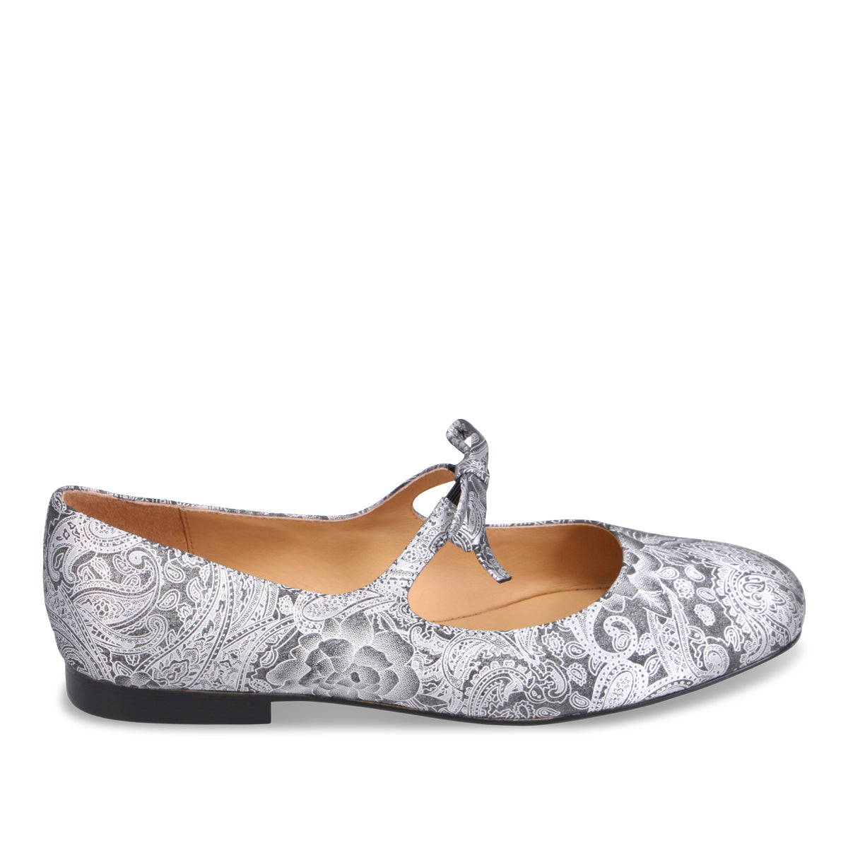 BLACK SILVER PRINT LEATHER | Right