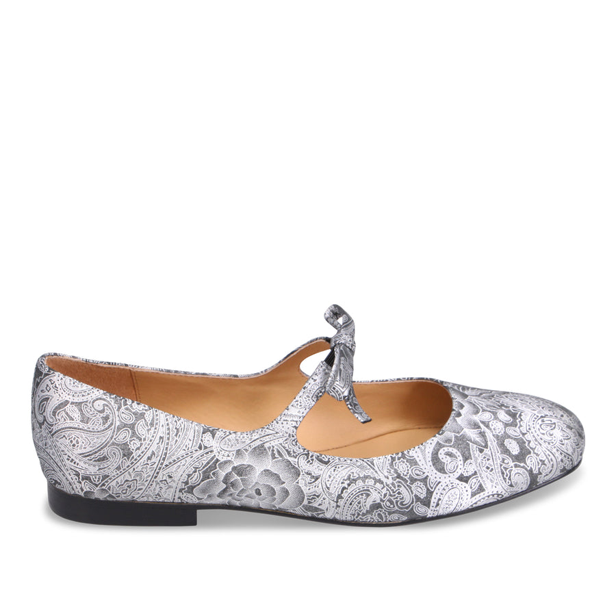 BLACK SILVER PRINT LEATHER | Right