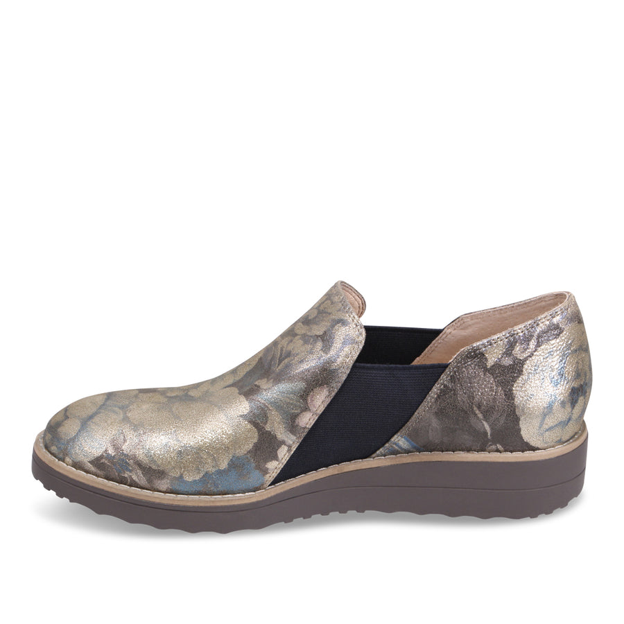 BLUE METAL FLORAL | Left