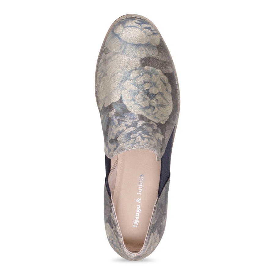 BLUE METAL FLORAL | Top