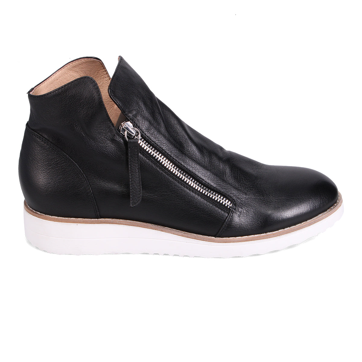 BLACK/WHITE LEATHER | Right