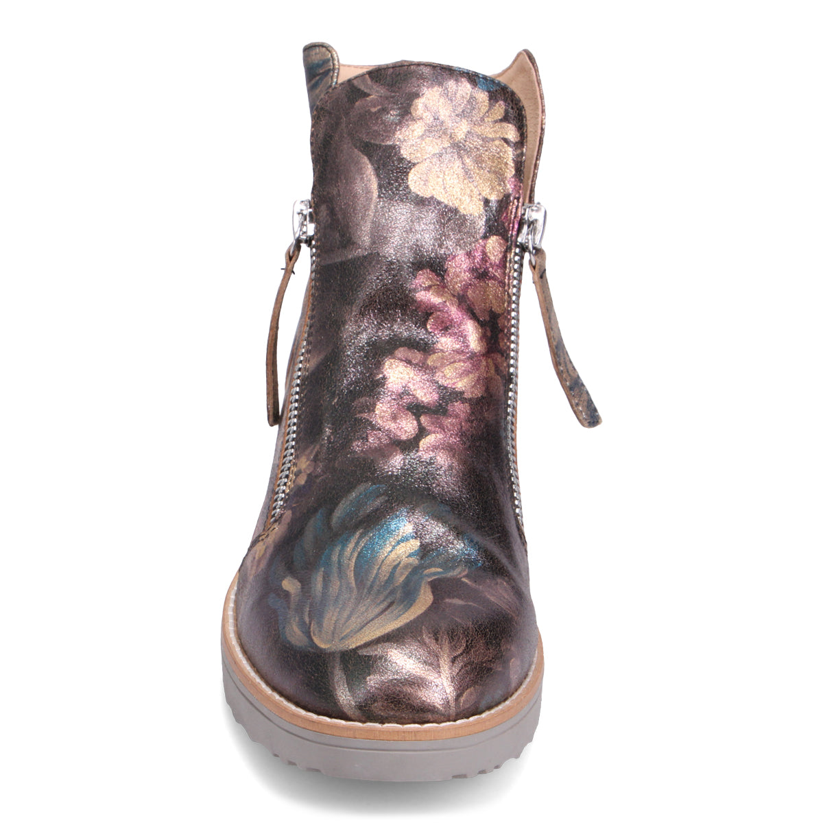 BLUE FLORAL LEATHER | Front