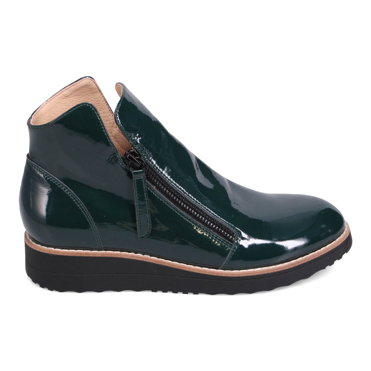 KHAKI/BLACK PATENT LEATHER | Right