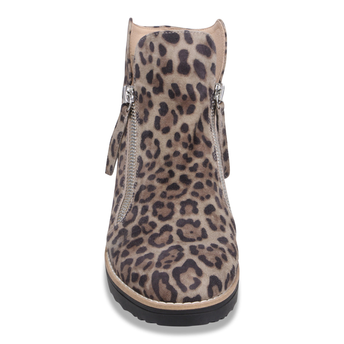 TAUPE LEOPARD SUEDE | Front