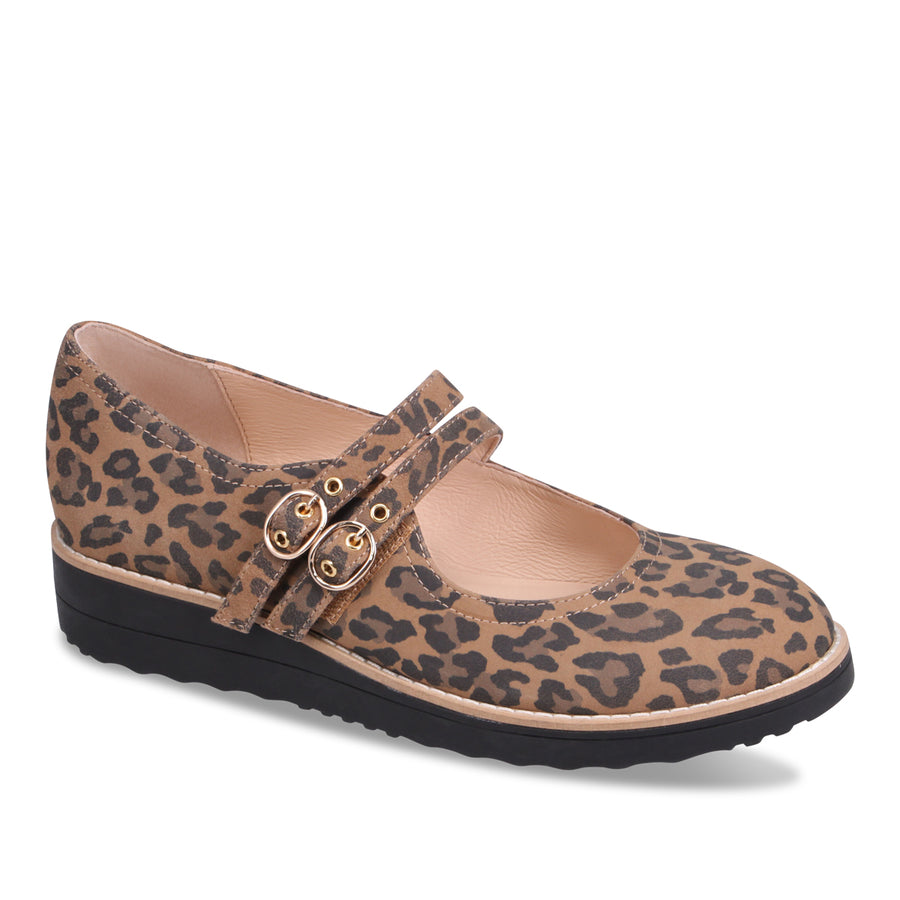 CAMEL LEOPARD SUEDE