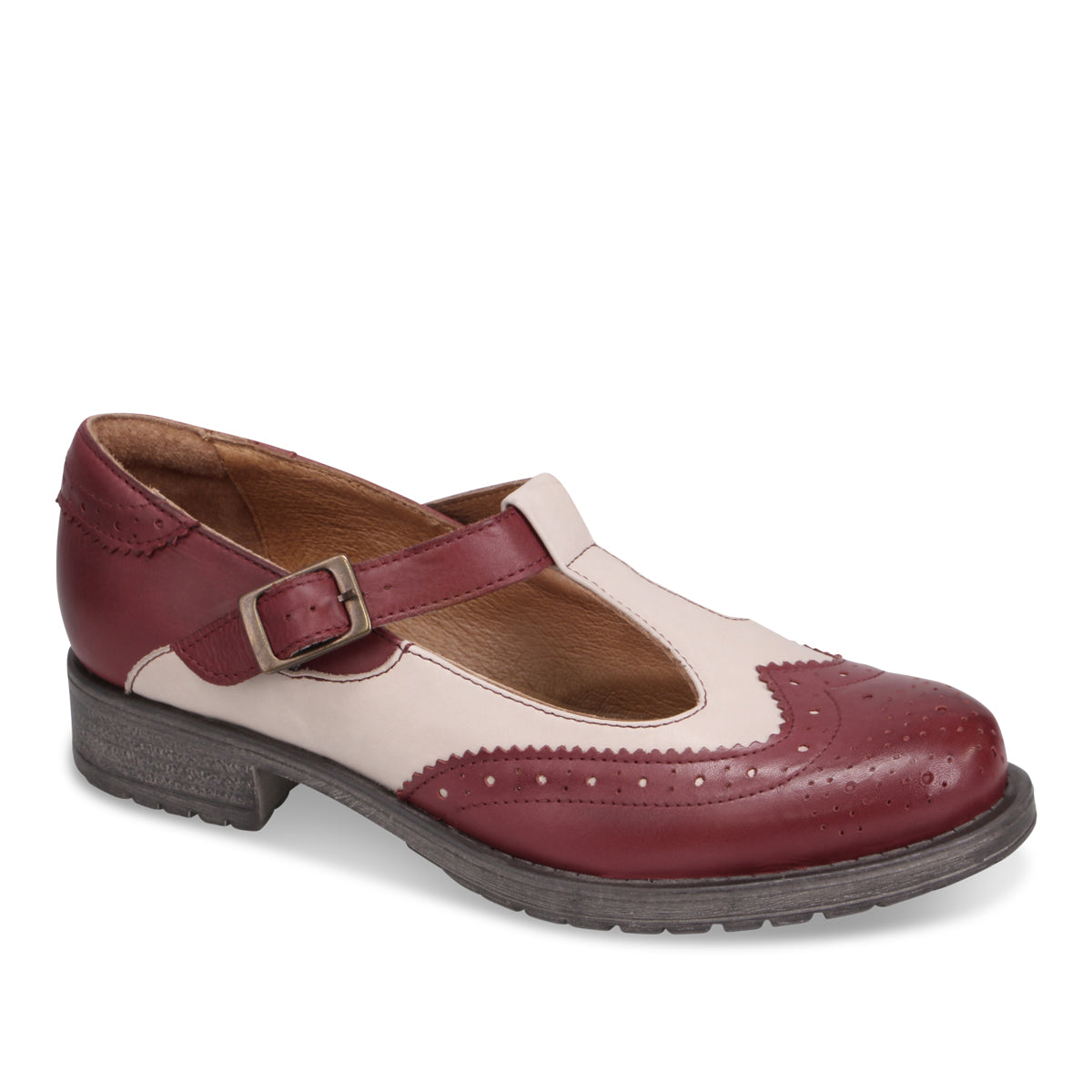 BORDEAUX/CREAM