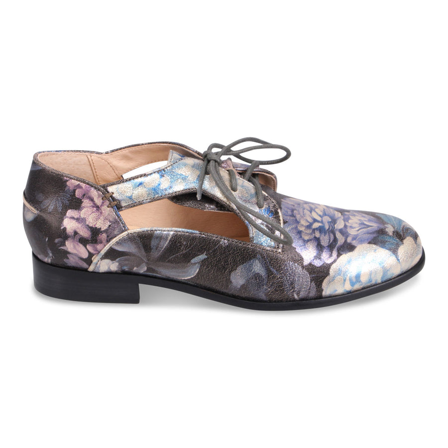 BLUE VINTAGE FLORAL LEATHER | Right