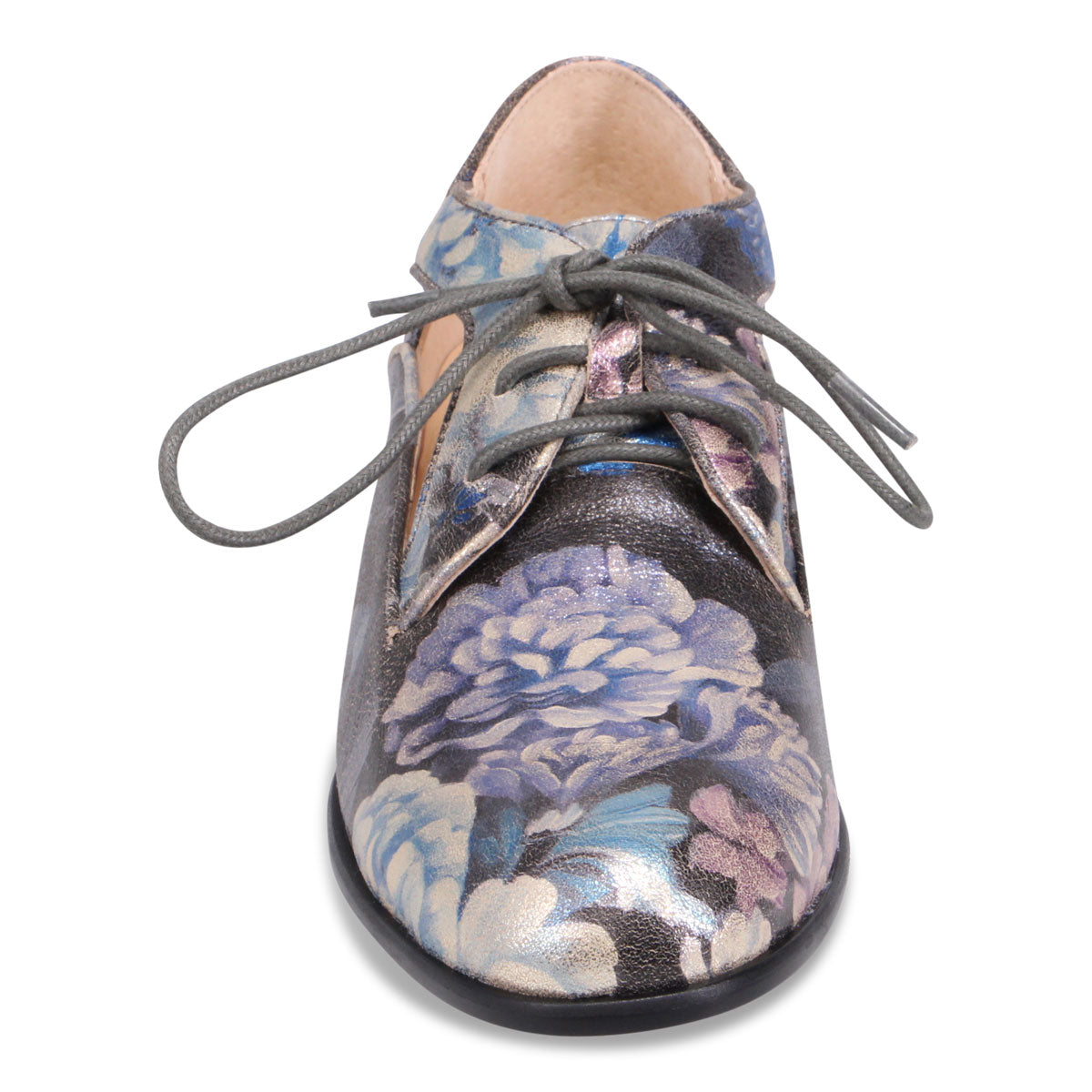 BLUE VINTAGE FLORAL LEATHER | Front