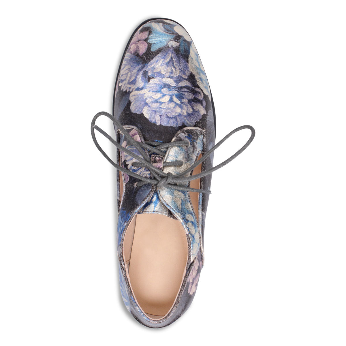 BLUE VINTAGE FLORAL LEATHER | Top