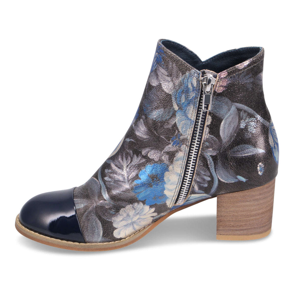 BLUE METAL FLORAL | Left