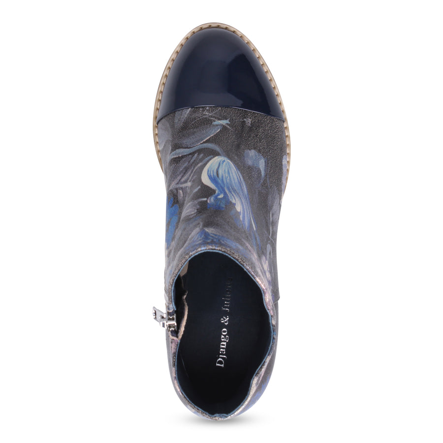 BLUE METAL FLORAL | Top