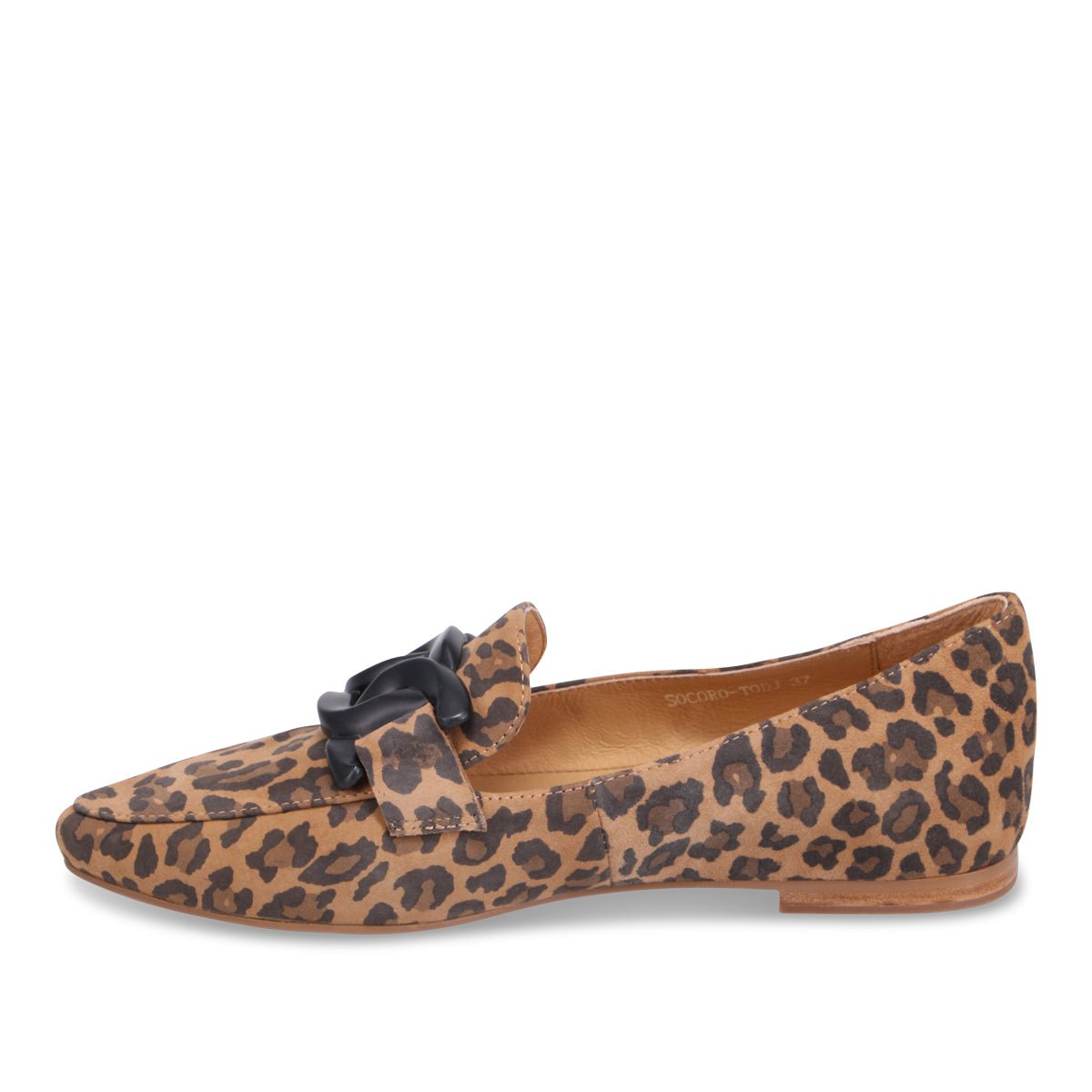 CAMEL LEOPARD SUEDE | Left