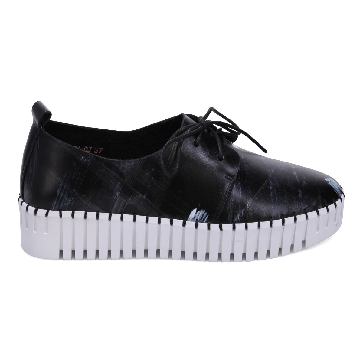 BLACK/WHITE LEATHER | Right