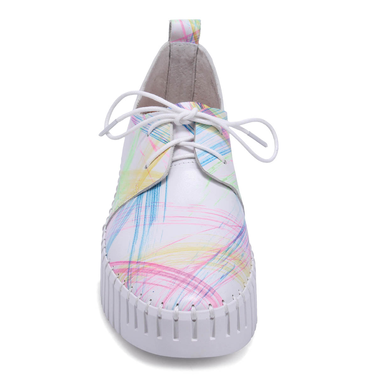 WHITE/PINK LEATHER | Front