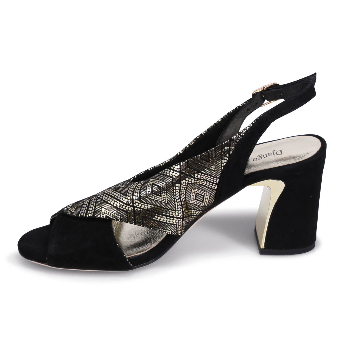 BLACK/GOLD SUEDE | Left